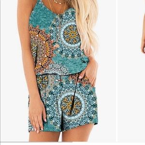 Blue print romper from Amazon.